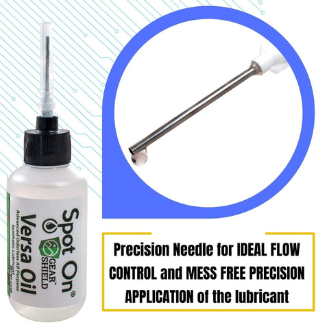 All Purpose Full Synthetic Oil - Advanced Synthetic Lubricant for Clocks, Knives, and Tools - Made in The USA (2 Ounces), bottle with precision needle applicator
