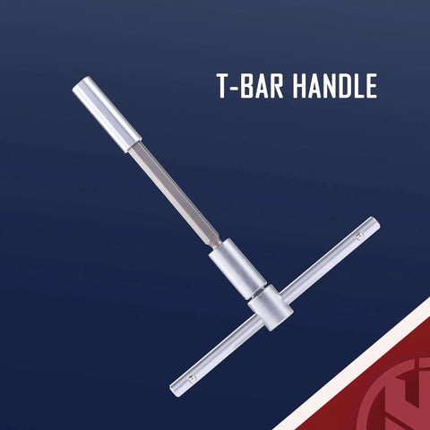 Torque Screwdriver Wrench Driver Set 10-70 Inch Pounds lbs T-bar handle in silver, isolated against blue background for maintenance.