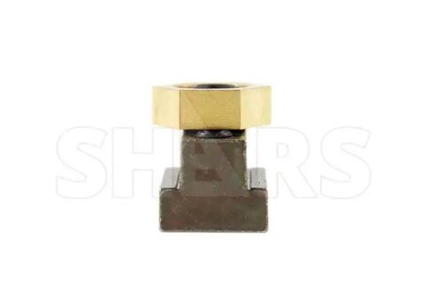 Front view of a clamp from the Five Eighths Inch T Slot Clamp Kit for Bridgeport Mill Twelve Piece with hex nut and T-nut detail.