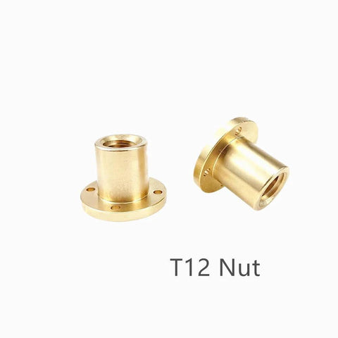 T12 nut 12mm brass trapezoidal screw rod flange nut pitch 2mm lead 8mm built for smooth motion, steady alignment, clean installs