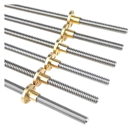 ✝️ Ball screw, linear motion ball screw t8 lead screw stepper motor lead with nut, featuring sturdy brass fittings and precise threading for CNC use.