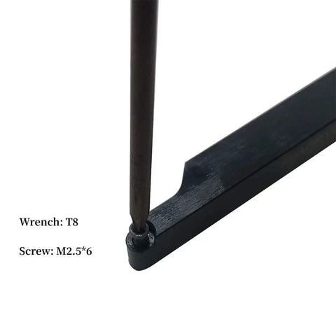 Wrench tightening M2.5 screw on Pro Grade Heavy Duty Lathe Tool Holder Set For Turning And Profiling By ASZLBYM, Three Eighths Inch Shank.