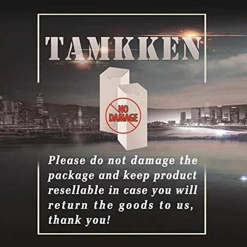 TAMKKEN coolant temperature sensor packaging with No Damage icon on city skyline backdrop