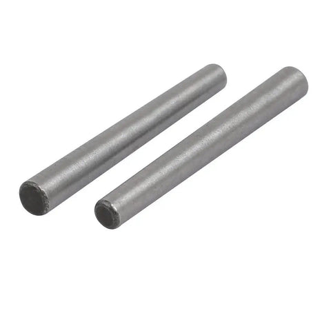 Close-up of two taper pins from Pro Taper Pin Set 6 Pieces 40mm Long 4mm Small End Diameter Carbon Steel 45 Steel GB117 Standard.