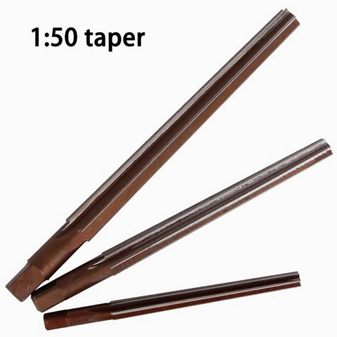 7 Piece 1 To 50 Taper Pin Hand Reamer Set For Precision Metalworking, 3mm To 12mm Diameters, Alloy Steel, close-up view