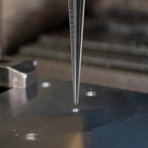 Close-up of Two Piece Tapered Hand Reamer Set For Guitar Bridge Pin Holes And More Great For Wood Metal Plastic By Harfington