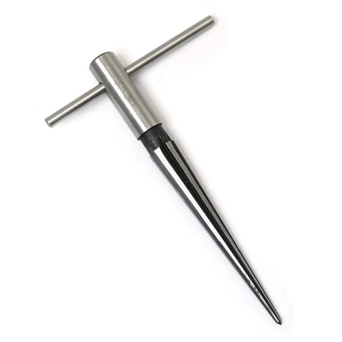 Heavy Duty Workhorse T Handle Tapered Reamer Tool With Six Flutes For Bridge Pin Hole Reaming shown in a top view.