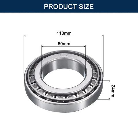 Two Pack 30212 Tapered Roller Bearing Cone And Cup Set 60 Mm Bore 110 Mm OD ABEC 3 Pre Lubed product dimensions diagram