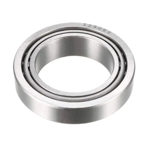 Set of two tapered roller bearing cones and cups, 30mm bore, 47mm outer diameter, close-up of single component.