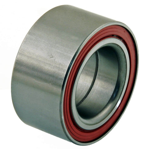 Economical Wheel Bearing Replacement With Tapered Roller Design For Smooth Rotation, Quiet Operation, And Reliable Performance At A Budget Friendly Price For Your Whip; shown in close-up view with metal construction and red seal.