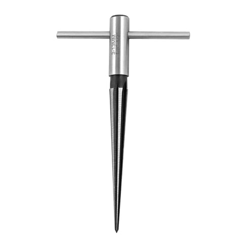 Pro Grade Tapered Straight Flute Reamer With T Handle For Wood And Plastic Holes One Eighth To One Half Inch Heavy Duty 45 Steel Tool