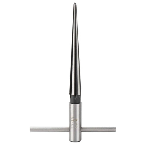 Front view of 2 Pack Tapered Reamer T Handle 6 Fluted Chamfer Bridge Pin Hole Handheld Reamer Set For Quick Deburring In Metal Wood Plastic And More