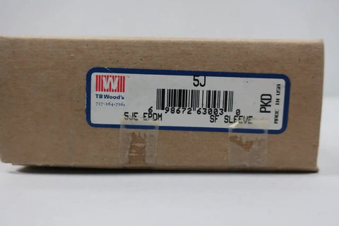 Sure-Flex 5JE EPDM SF Sleeve For TB Woods 5J Hubs D614907 packaging box, model and barcode visible on label