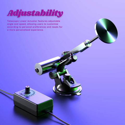 Mefape 20N mini linear actuator with 39mm stroke, 3–12V, mounted on a metallic robotic arm with control box
