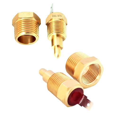 Heavy Duty Electric Fan Wiring Kit With Thermostat Relay And Temperature Sensor Switch For Radiator Cooling brass components