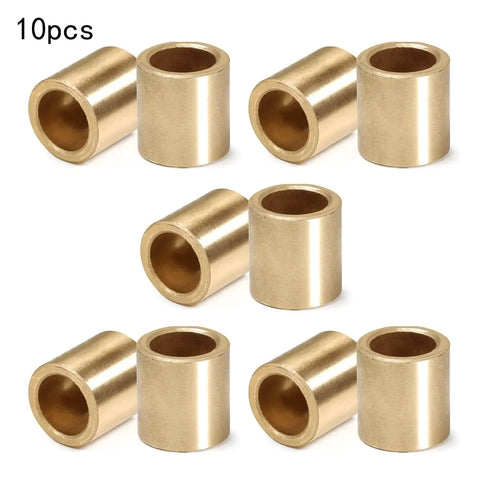 Ten Pack Brass Sleeve Bearings With One Quarter Inch Bore Two Fifths Inch Outer Diameter And Two Fifths Inch Length Self Lubricating Oilless Bushing