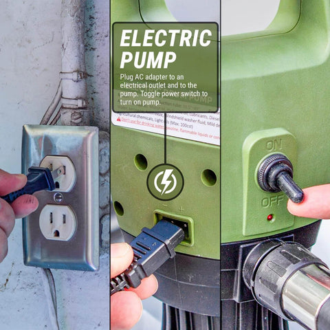 Plugging in and operating the TERA PUMP - Electric 55 Gallon Drum Pump with digital flow meter and telescopic tube