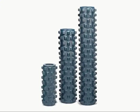 Textured Foam Roller For Deep Tissue Massage And Self Myofascial Release 22 Inch Mid Size Roller With Firm Yet Flexible Bumps