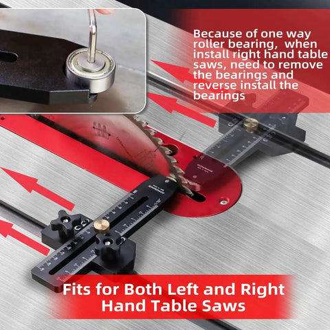 Thin Rip Jig For Table Saw And Band Saw Easy To Use Guide For Repetitive Narrow Strip Cuts In Woodworking Fits 3 Eighths By 3 Quarters T Slot And U Slot And 1 Quarter By 3 Eighths T Slot Extends Up To Eight Inches From Miter Slot display