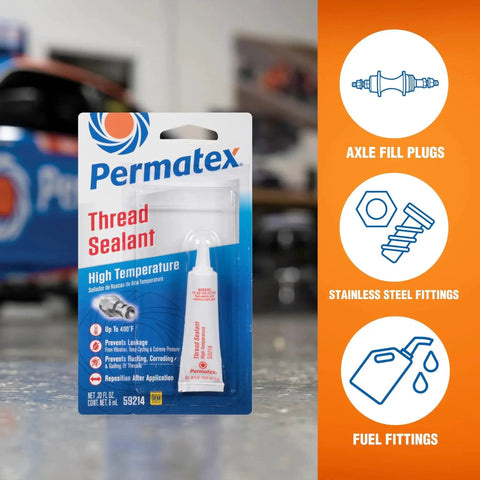 High Temperature Thread Sealant For Automotive Fittings 6 Ml Tube Locks Seals Threads Prevents Leaks Resists Vibration Moisture