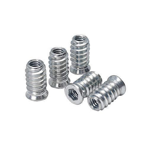 Threaded Inserts for Wood 1/4-20 Furniture Screw in Threaded Insert Nuts 20mm Length Pack of 40 - VXB Ball Bearings