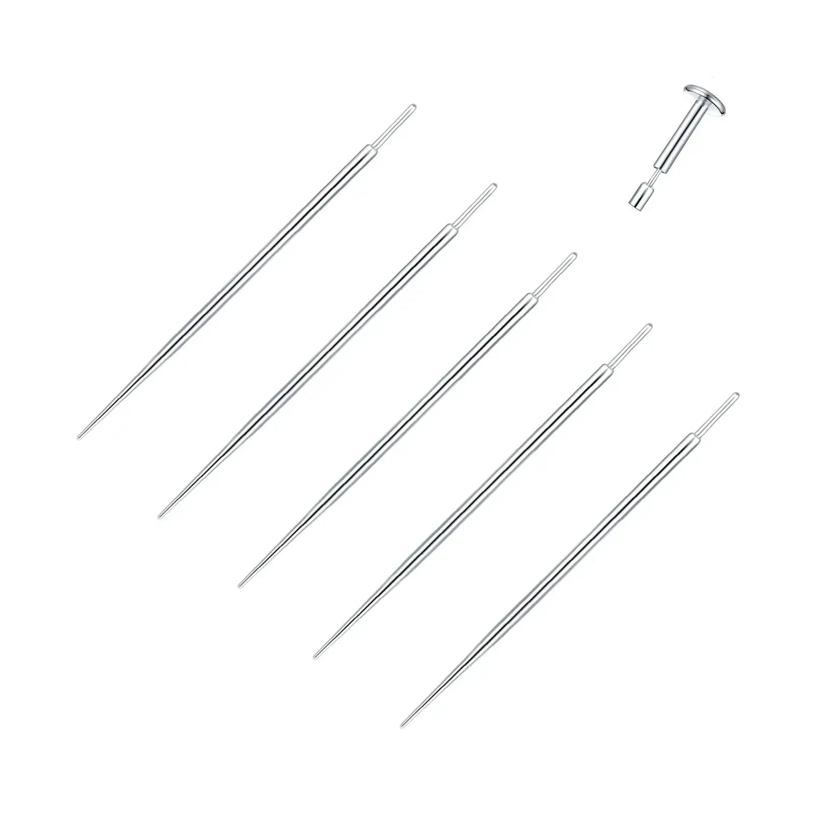 threadless piercing taper kit - 5pc Stainless Steel Se...