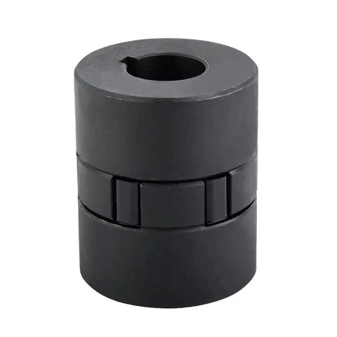 Three Piece L075 L-Jaw Coupling for Three Quarter Inch Shafts combines HT250 steel with a Buna-N NBR spider, front view