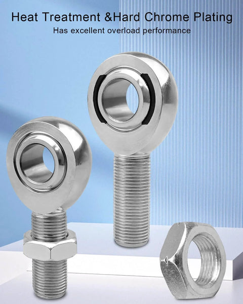 3/4 inch Heim joint rod end kit with jam nuts, left and right hand thread chromoly spherical rod ends, heat treated and hard chrome plated