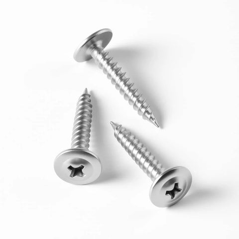 #8 x 3/4 Inch Truss Head Wood Screws, 410 Stainless Steel Self Tapping Screws for Wood to Metal