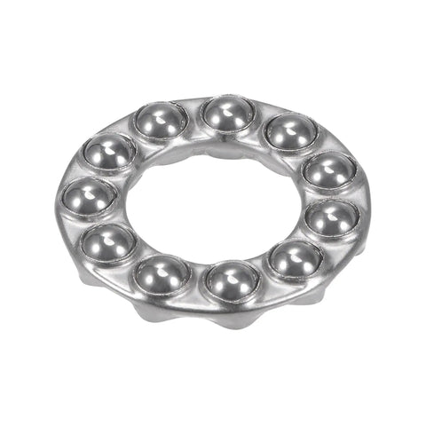 Front view of Thrust Ball Bearing 20mm Bore 40mm OD 14mm Thick Stainless Steel With Washers S51204 in 420 stainless steel