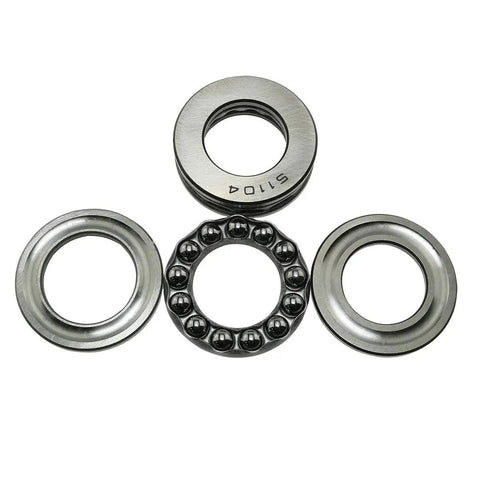 Thrust Ball Bearing 20x35x10mm Flat Single Row 2 Pack showing separate parts, built to last bearing steel for heavy-duty use.