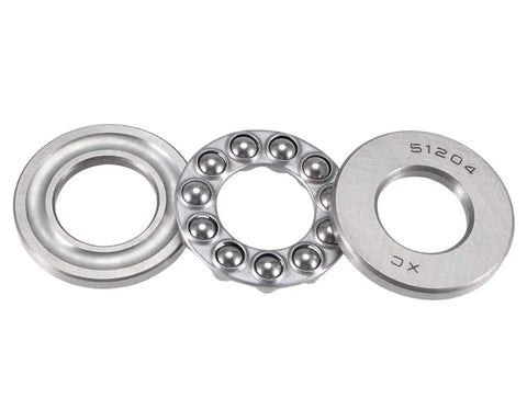 4 Pack 51204 Carbon Steel Axial Thrust Ball Bearings 20mm Inner Diameter 40mm Outer Diameter 14mm Width set close-up view