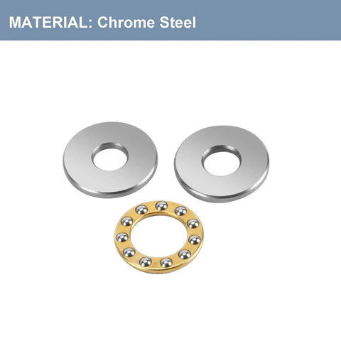 Thrust Ball Bearings, 10pcs F8-22M Miniature Plane Axial Ball Bearing 3-in-1, 8mm x 22mm x 7mm Chrome Steel Single Direction components