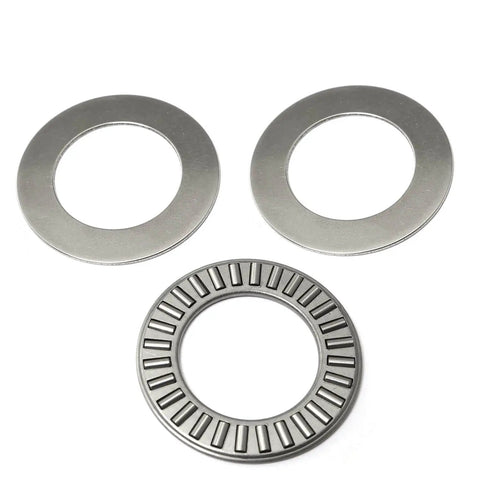 Heavy Duty Thrust Needle Roller Bearing Set NTA1220 2TRA with two washers for one way axial load, view with components separated