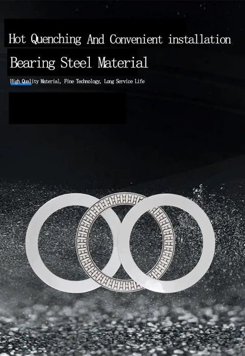 Image of Two Sets Of Thrust Needle Roller Bearings With Four Washers 55mm Inner Diameter 78mm Outer Diameter 3mm Width, showcasing steel material