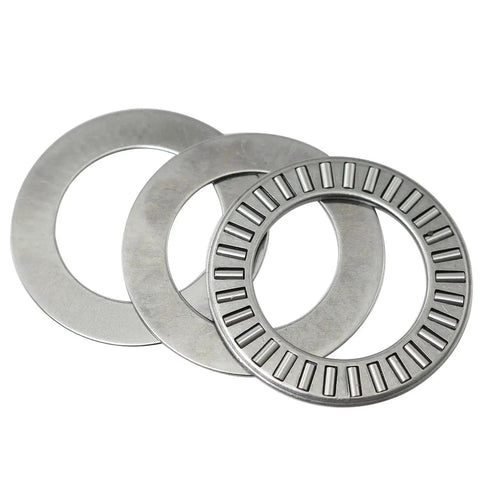 Two Sets Thrust Needle Roller Bearings NTA1625 And TRA with two washers, durable steel, for heavy-duty axial load applications.