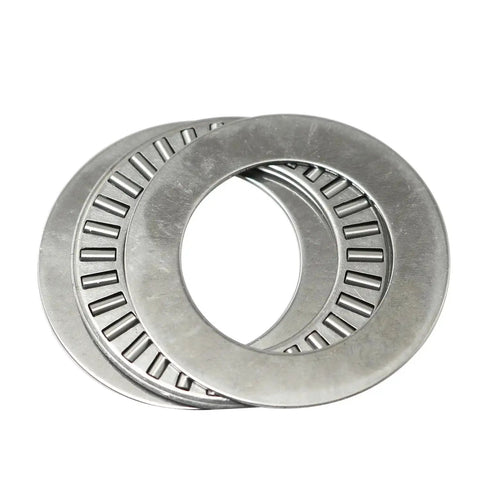 Two Sets Thrust Needle Roller Bearings NTA1625 And TRA with Washers shown in durable bearing steel, 1 inch ID, for heavy-duty use.