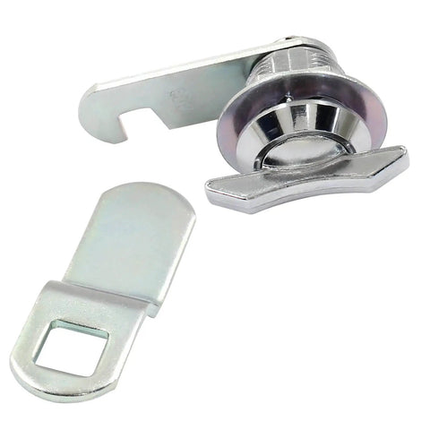 Durable thumb operated cam lock with keyless latch for cabinets, mailboxes, drawers, RV compartments and more; zinc alloy body