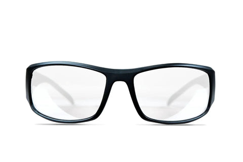 Thunderbolt Full Frame Shooting Glasses With Anti Fog Lenses UV400 and ANSI Z87 front view displayed on white background