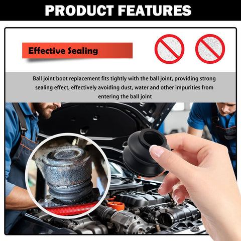 14Piece Tie Rod Boot Kit With Multi Size Rubber Ball Joint Boots For Water And Dust Protection shown in car engine close-up