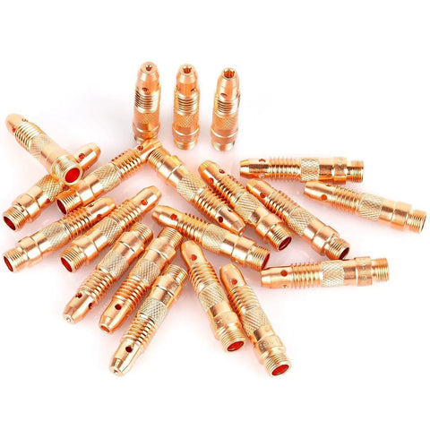 Collet bodies from 68 Piece TIG Torch Consumables Kit for PTA DB SR WP 17 18 26, optimal for precise welding applications.