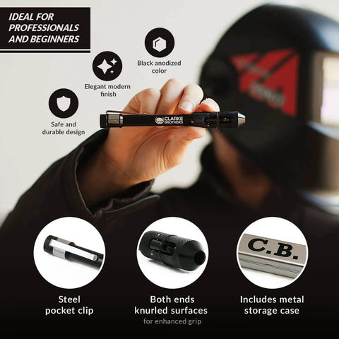 Professional TIG Welding Pen Holder With Metal Storage Case And Comfortable Grip Welder Feeder Clip For Fast Wire Feed