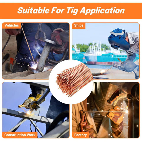 ER70S-6 TIG Welding Rod For Mild Steel, 2 Pound Pack, One Sixteenth Inch Diameter, Sixteen Inch Length applications collage