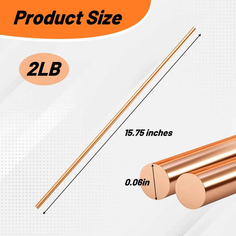 ER70S-6 TIG Welding Rod For Mild Steel, 2 Pound Pack, One Sixteenth Inch Diameter, Sixteen Inch Length, product size shown