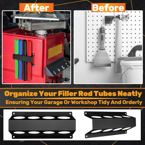 4 Slot TIG Welding Rod Holder Storage Rack For Filler Rod Tubes Wall Mount Organizer Shelf installation examples