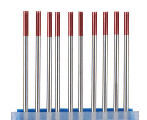2 Percent Thoriated TIG Welding Tungsten Electrodes 3/32 By 7 Inches 10 Pack Red EWTh 2 Pro Grade Tungsten For Stable Arc And Easy Start ANSI AWS Approved For Steel Aluminum And Stainless Welding