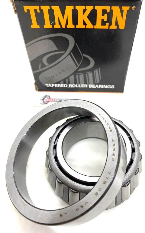 TIMKEN 25580/25520 1-3/4" Tapered Roller Bearing Set A52 SAME DAY SHIPPING! box with bearings in open view