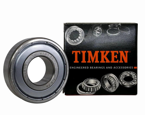 2PCS TIMKEN 6203-ZZ Double Metal Seal Bearings 17x40x12mm, Pre-Lubricated and Stable Performance and Cost Effective, packaging and bearing