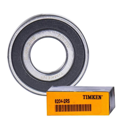 TIMKEN 6204-2RS 2PACK Double Rubber Seal Bearings 20x47x14mm with packaging, pre-lubricated deep groove ball bearing