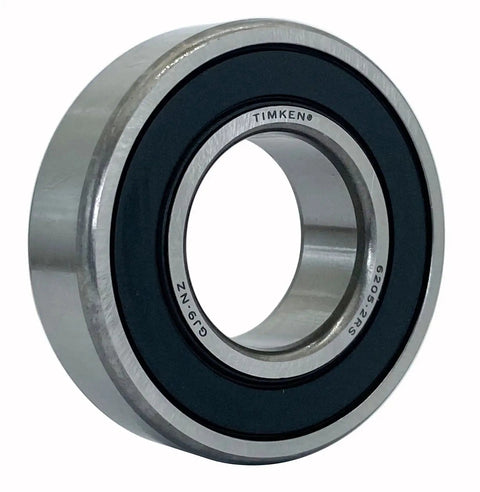 Timken 6205-2RS Double Rubber Seal Ball Bearing 25x52x15mm Pre-Lubricated side view